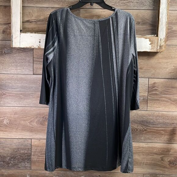 Lily by Firmiana Womens Blouse Tunic Top Black Gray Size 2XL Witchy Goth - Picture 8 of 9